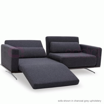 ... be adjusted independently into a reclined or full sofa bed position