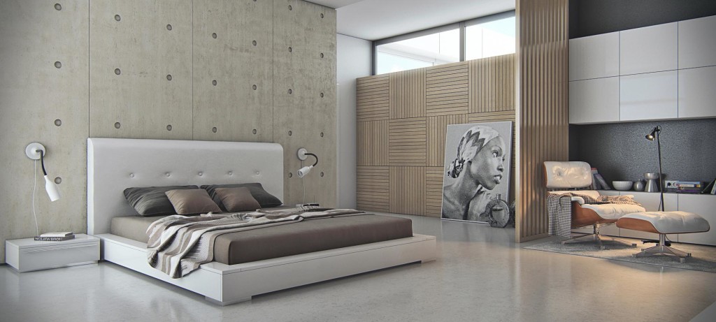 concrete feature wall from viewhometrends.com