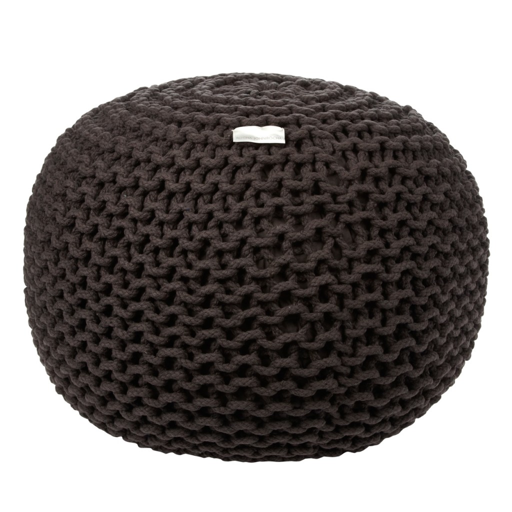 dark grey knitted rope pouf by John Rocha for Debenhams