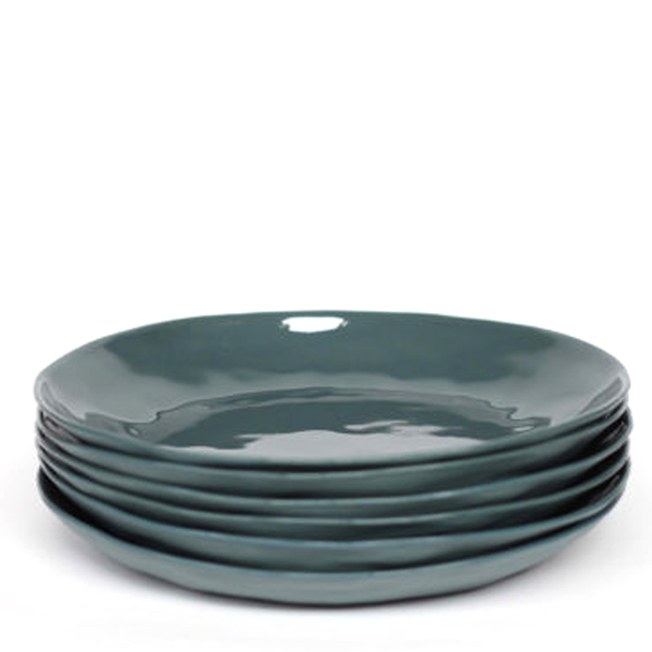 Perfect for side salads, desserts or morning toast, the plates are  fragile in appearance, yet strong in use due to high firing temperatures. 