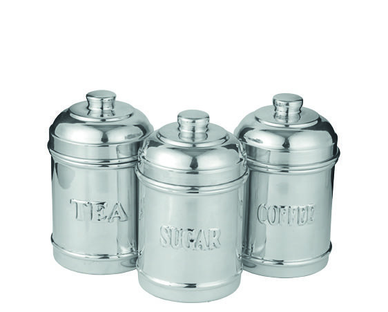 The Danish storage jars will bring an industrial Scandi feel to your kitchen