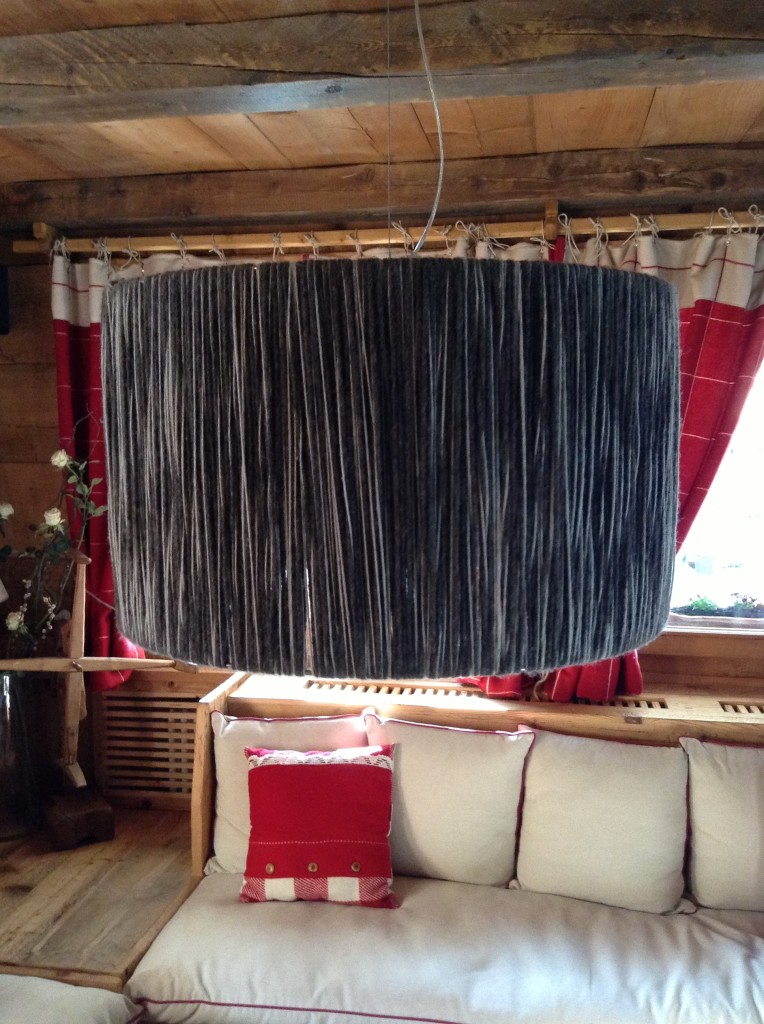 shade made by simply winding wool round and round