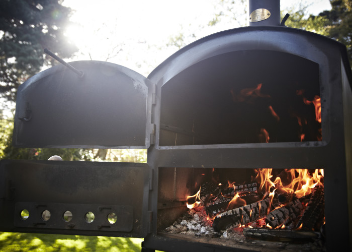 detail: Lakeland's outdoor wood-fired oven