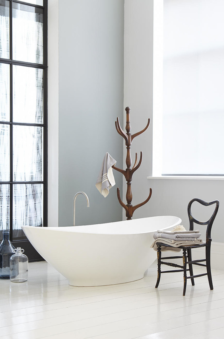 little greene grey teal is the perfect modern grey for a contemporary bathroom