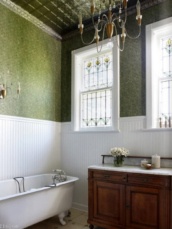 Mad About Decorated Ceilings, Tin Tile Ceiling Bathroom