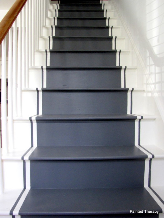 painted stairs from paintedtherapy.blogspot.com