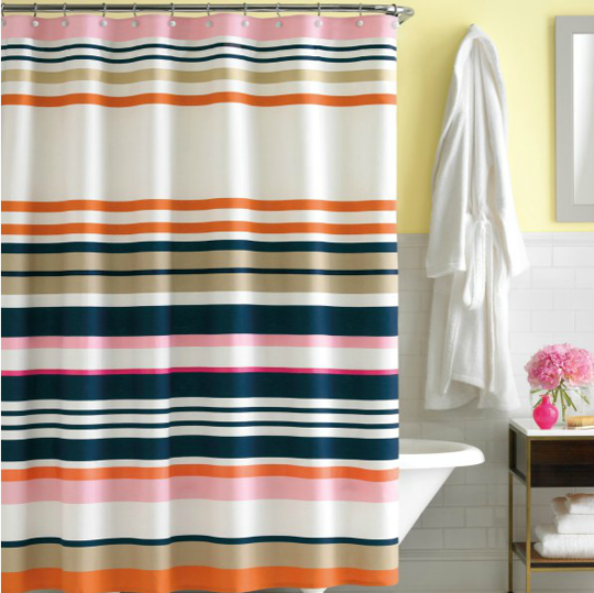 candy stripe shower curtain