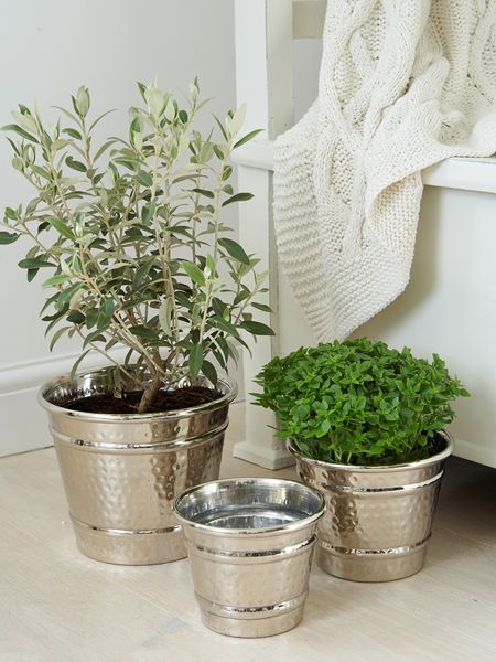 hammered metal pots from  nordichouse.co.uk