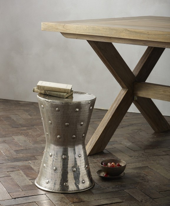 brass dot stool from lombok