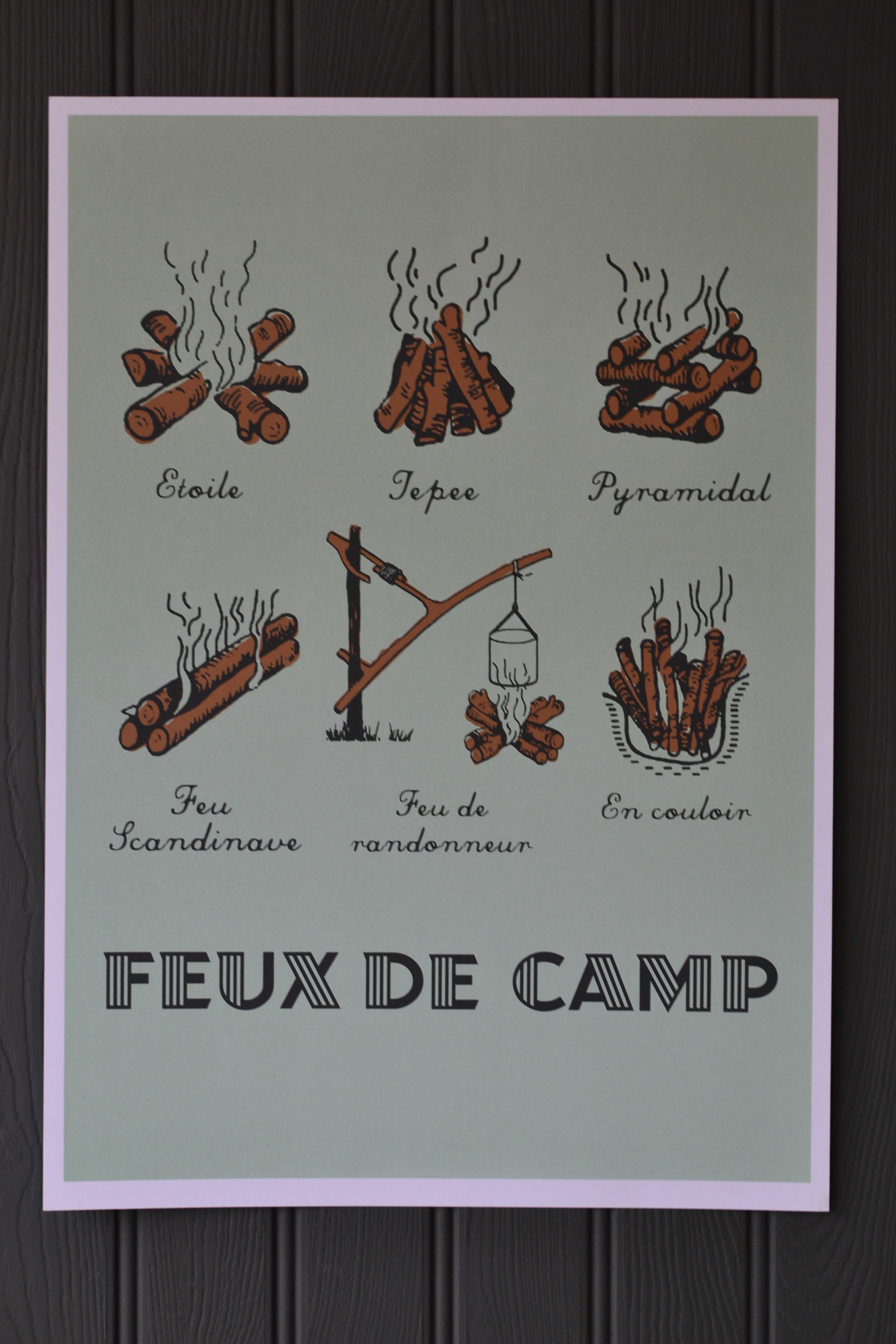 Feux de Camp screen print ú60 Decorator's Notebook