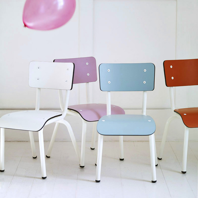 retro mini chairs in a variety of colours