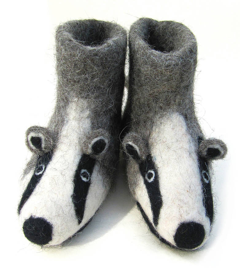 billie badger slippers