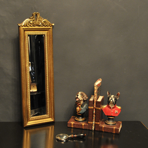 antique gold small mirror from chloe james lifestyle