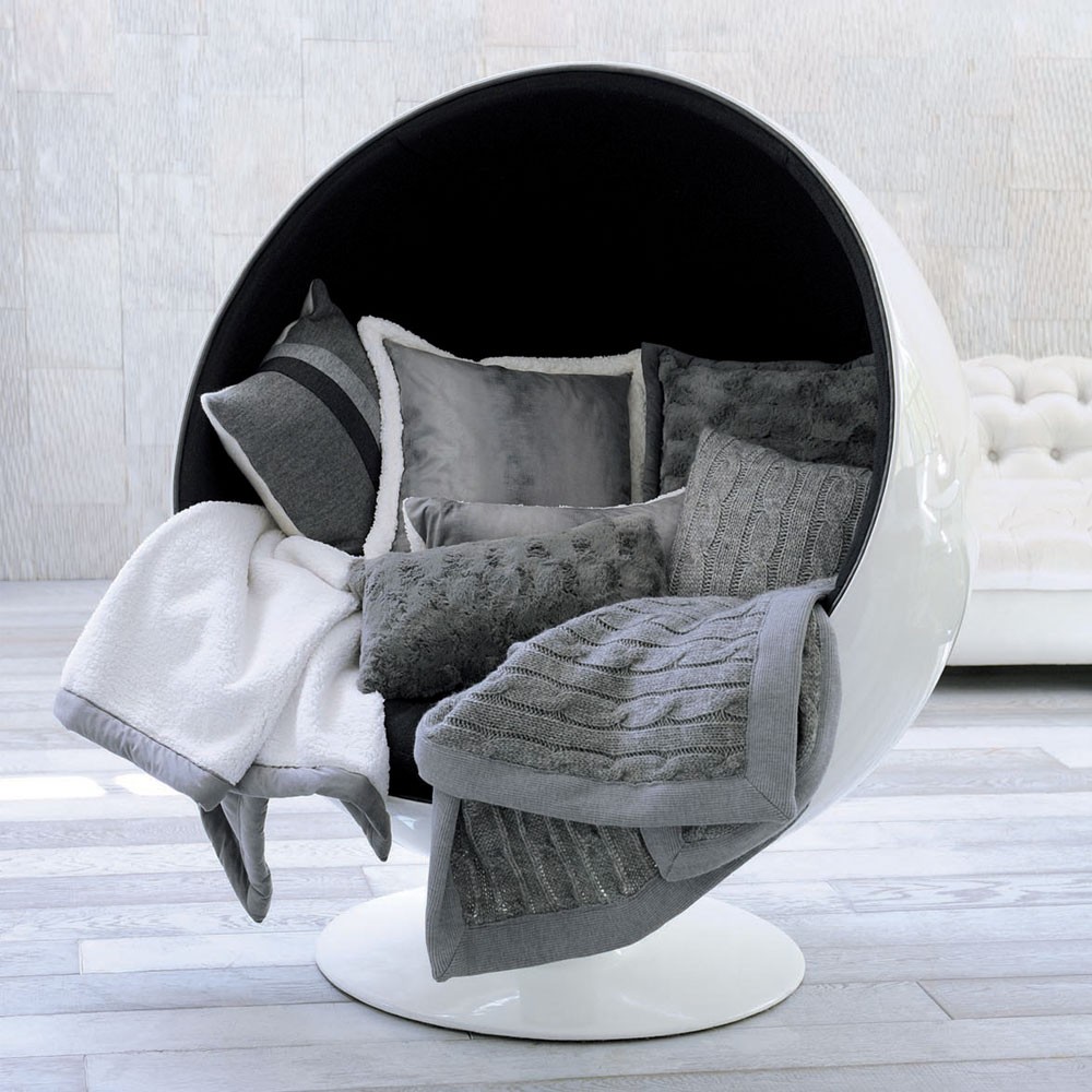 grey knitted throw from occa home