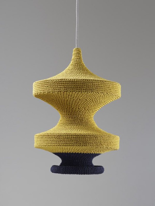knitted lampshade by naomi paul