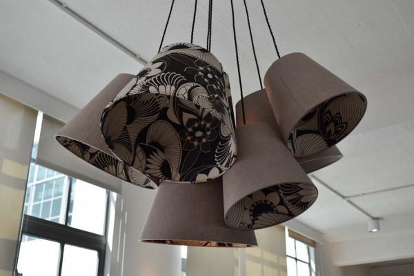 bespoke lampshades by Copper and Silk in the ASOS canteen