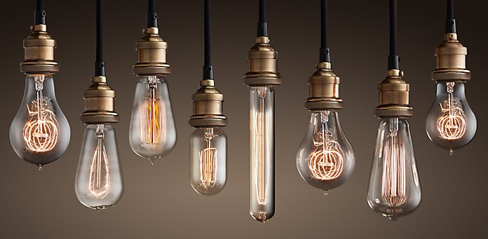 vintage style light bulbs 