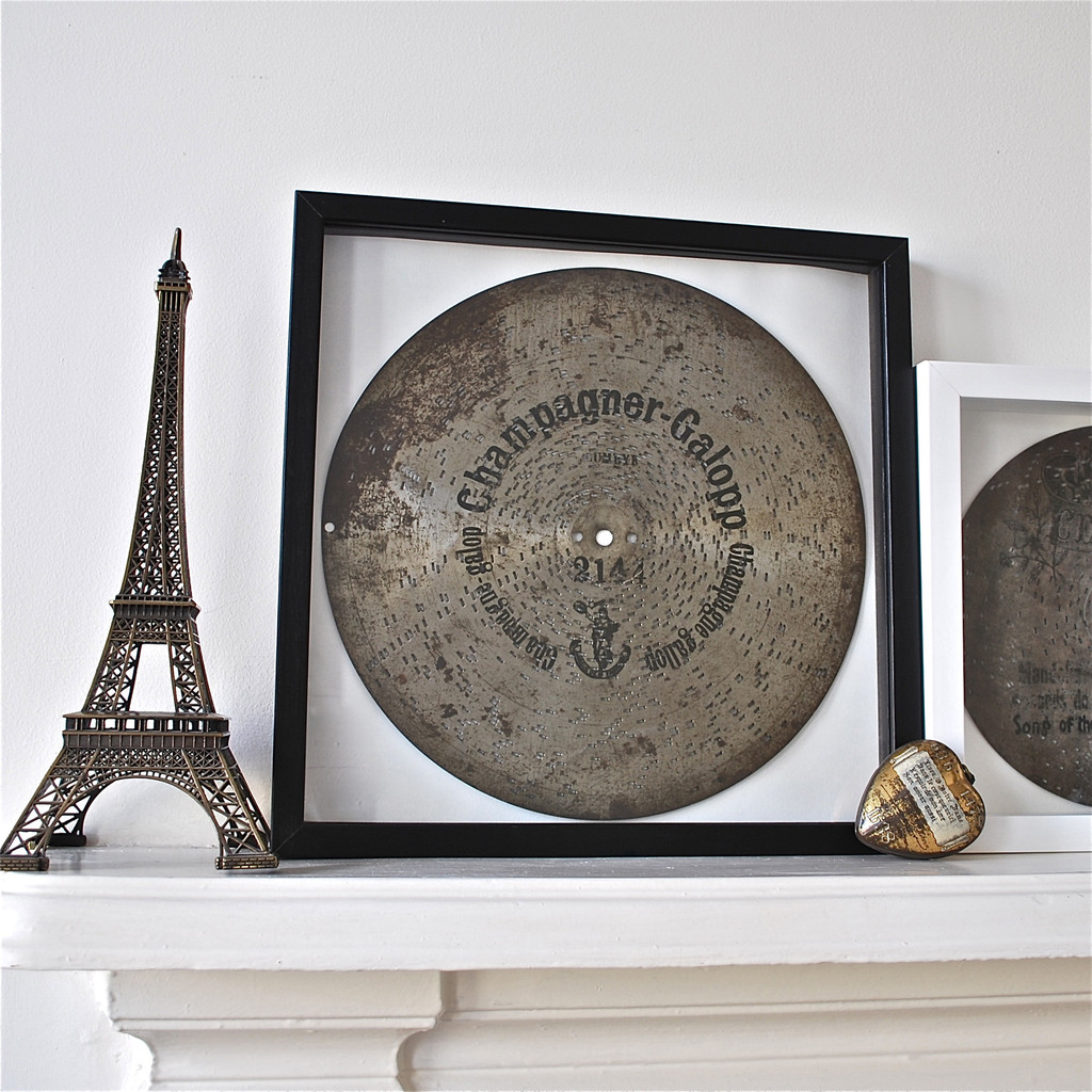 framed large musical disc from eversoflo.com