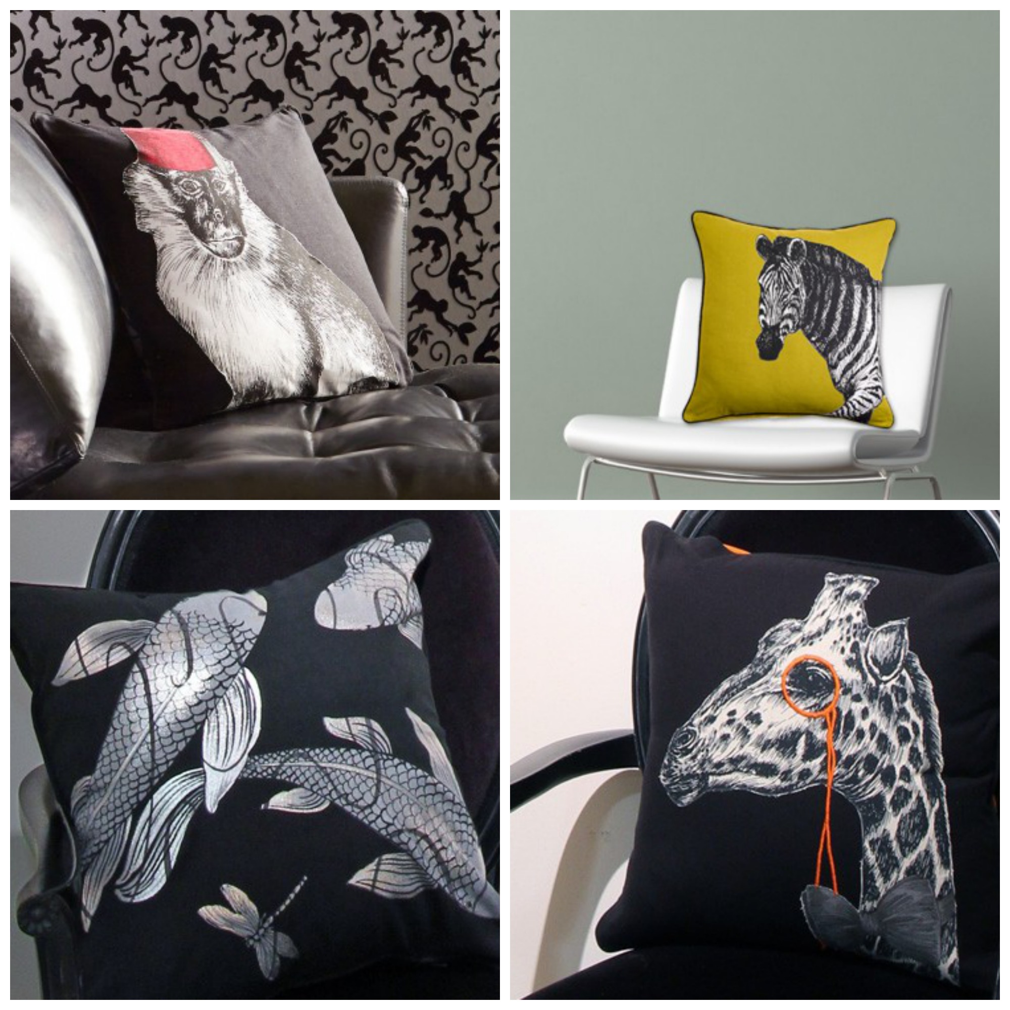 animal cushions from a shade wilder