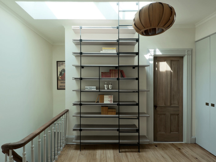 shelves doubling up as ladder by workstead.com