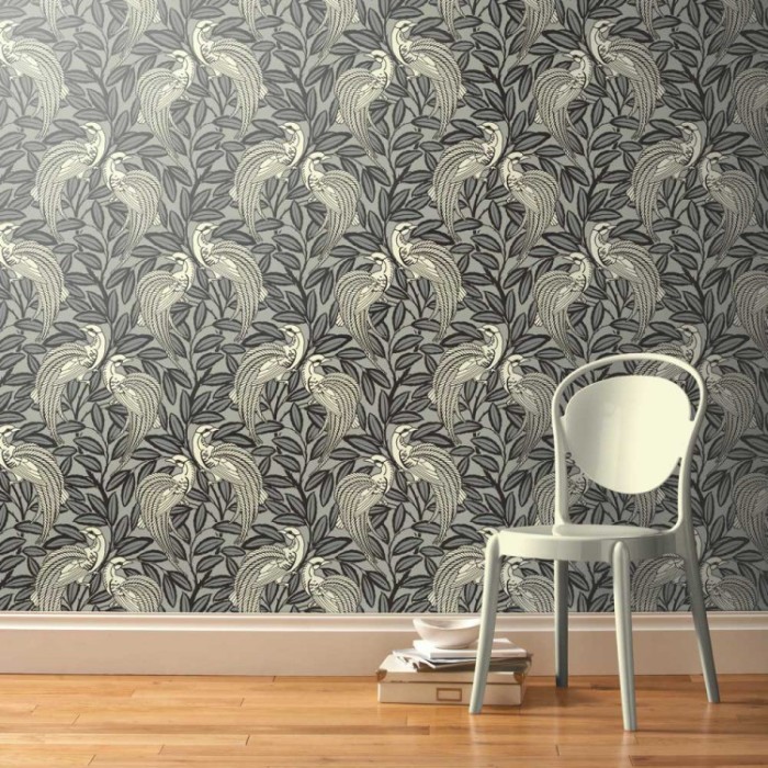 tailfeather wallpaper monochrome black and white from a shade wilder