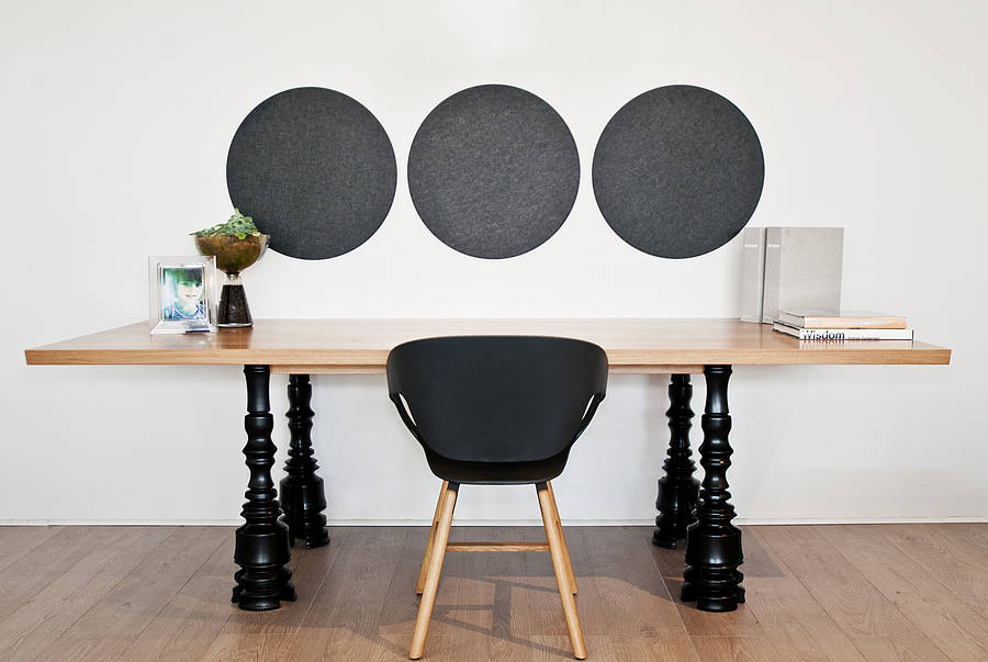 round charcoal noticeboard from not on the high street