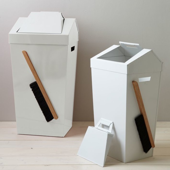 trash can with dustpan from westelm