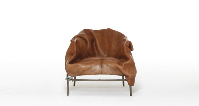 the skin of the chair was made from boiled leather