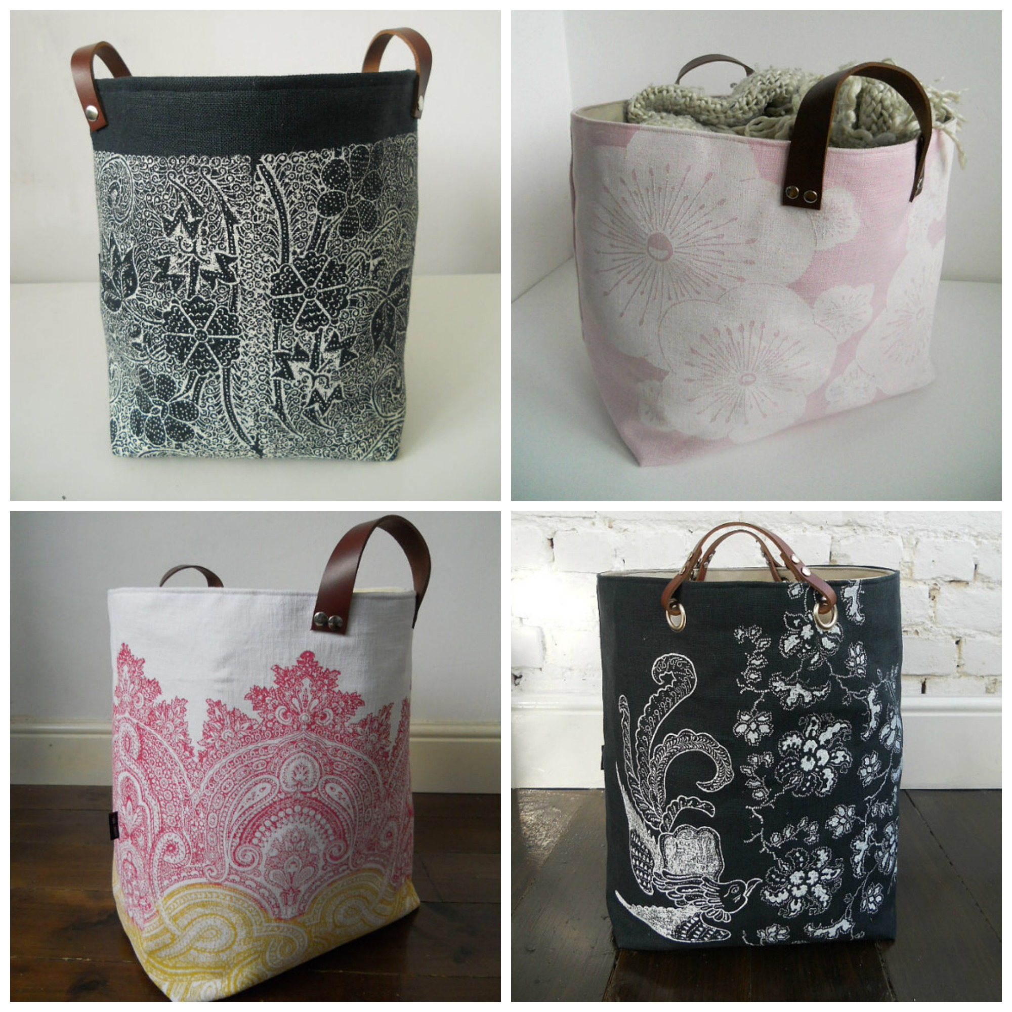 handmade storage bags by papatotoro from etsy