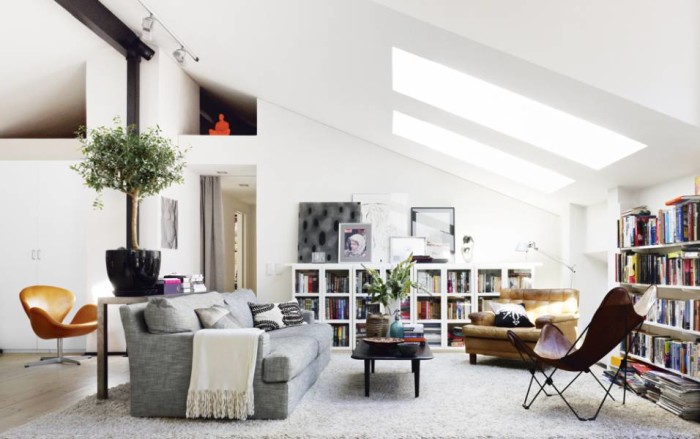 why not put two velux windows next to each other to increase the light lofty feel? image from stockholm-vitt.blogspot.com