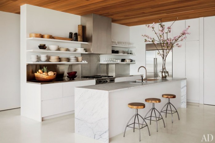 white kitchen of kelly klein from architectural digest
