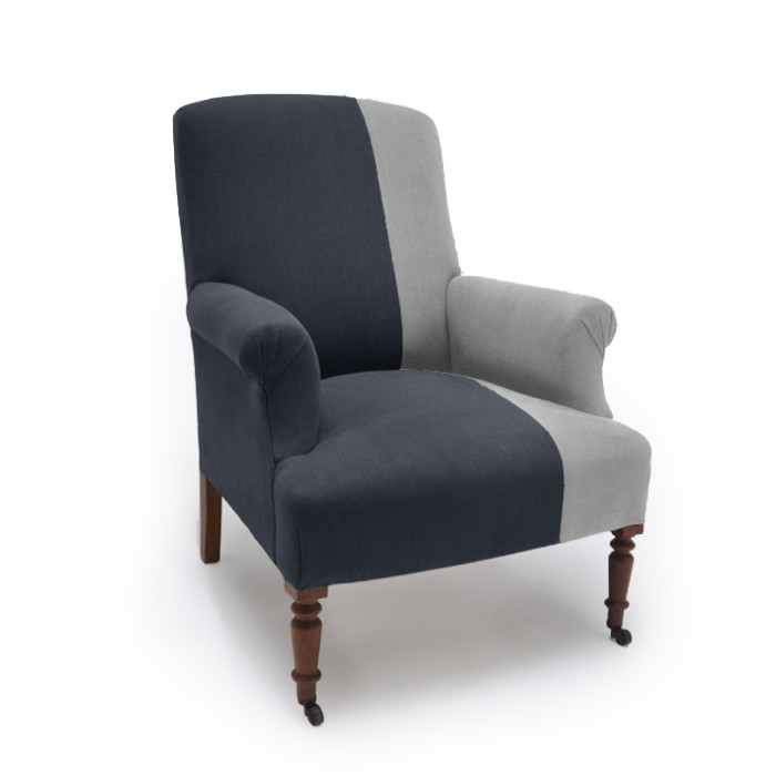 two tone vintage armchair by ines cole