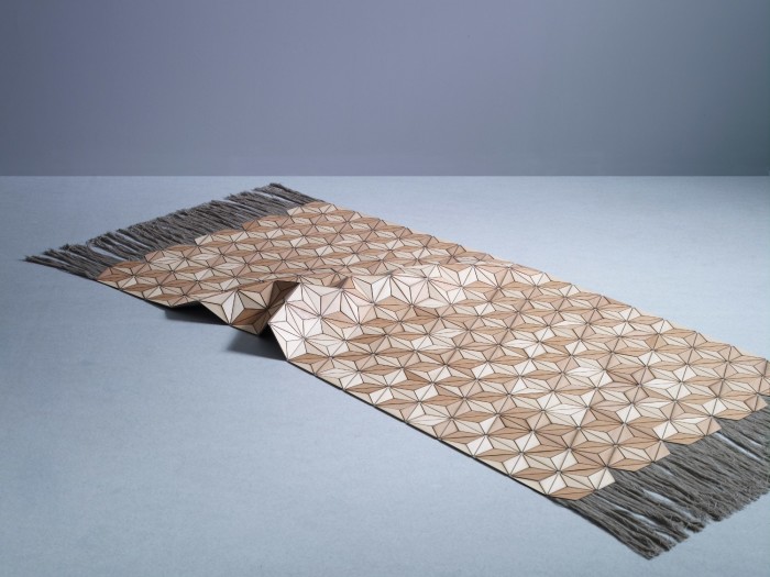 wooden carpet by elisa strozyk for boewer via clippings