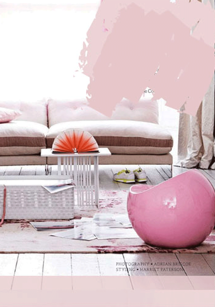 pink ball chair