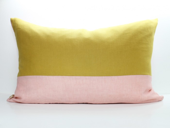pink linen cushion by lab boutique;