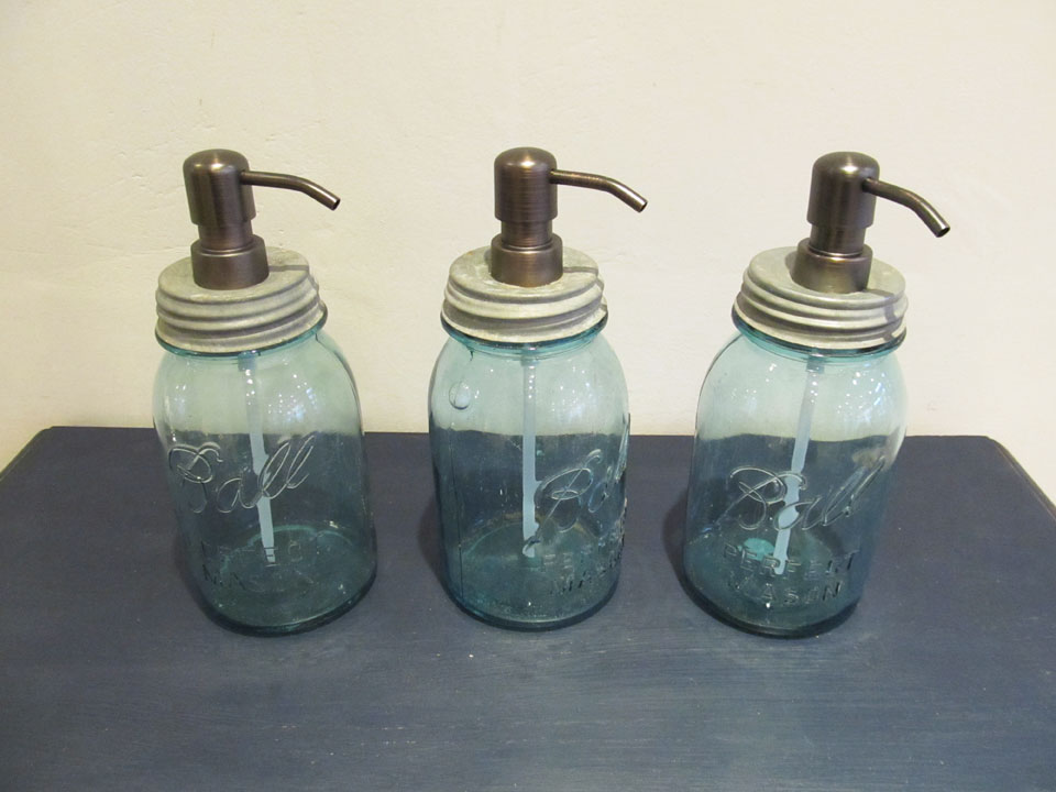 mason jar soap dispenser from fade interiors