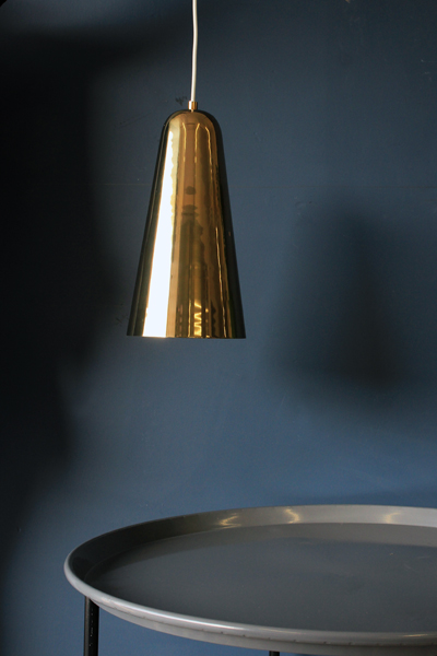 gold conical pendant light from rockett st george £145