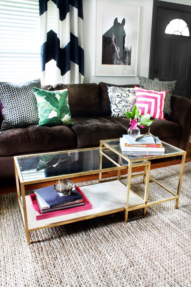 Save Or Splurge Brass And Glass Coffee Tables