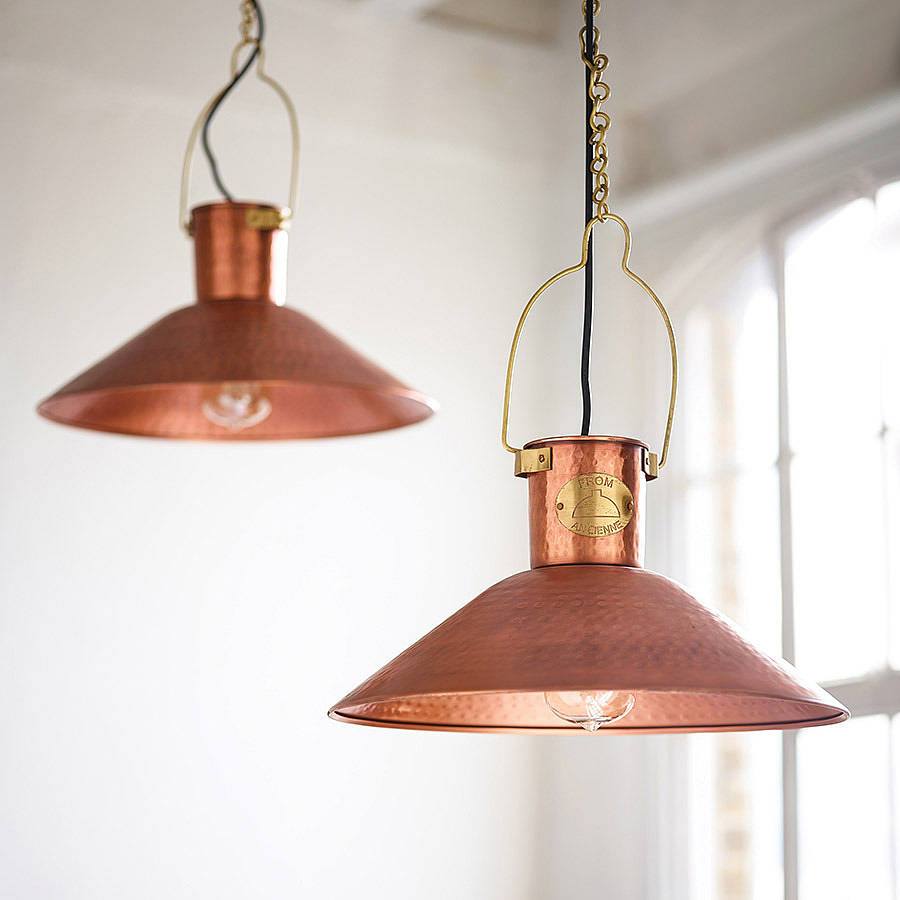 copper pendant by country lighting at notonthehighstreet.com