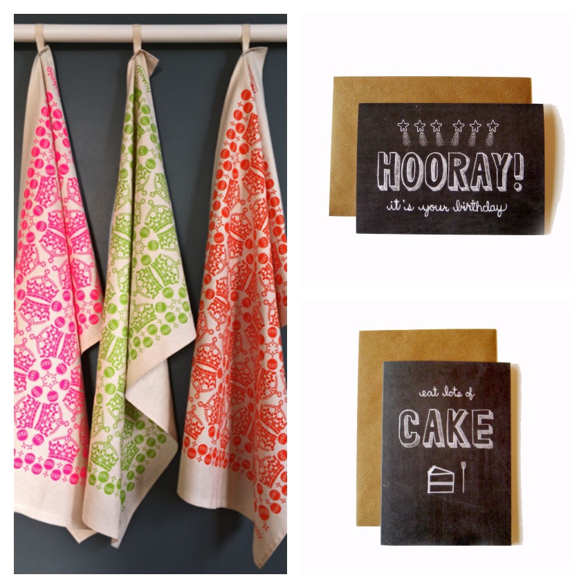 tea towels and cards by uk makers at great.ly