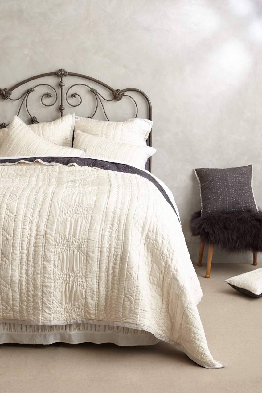 white and grey coverlet anthropologie