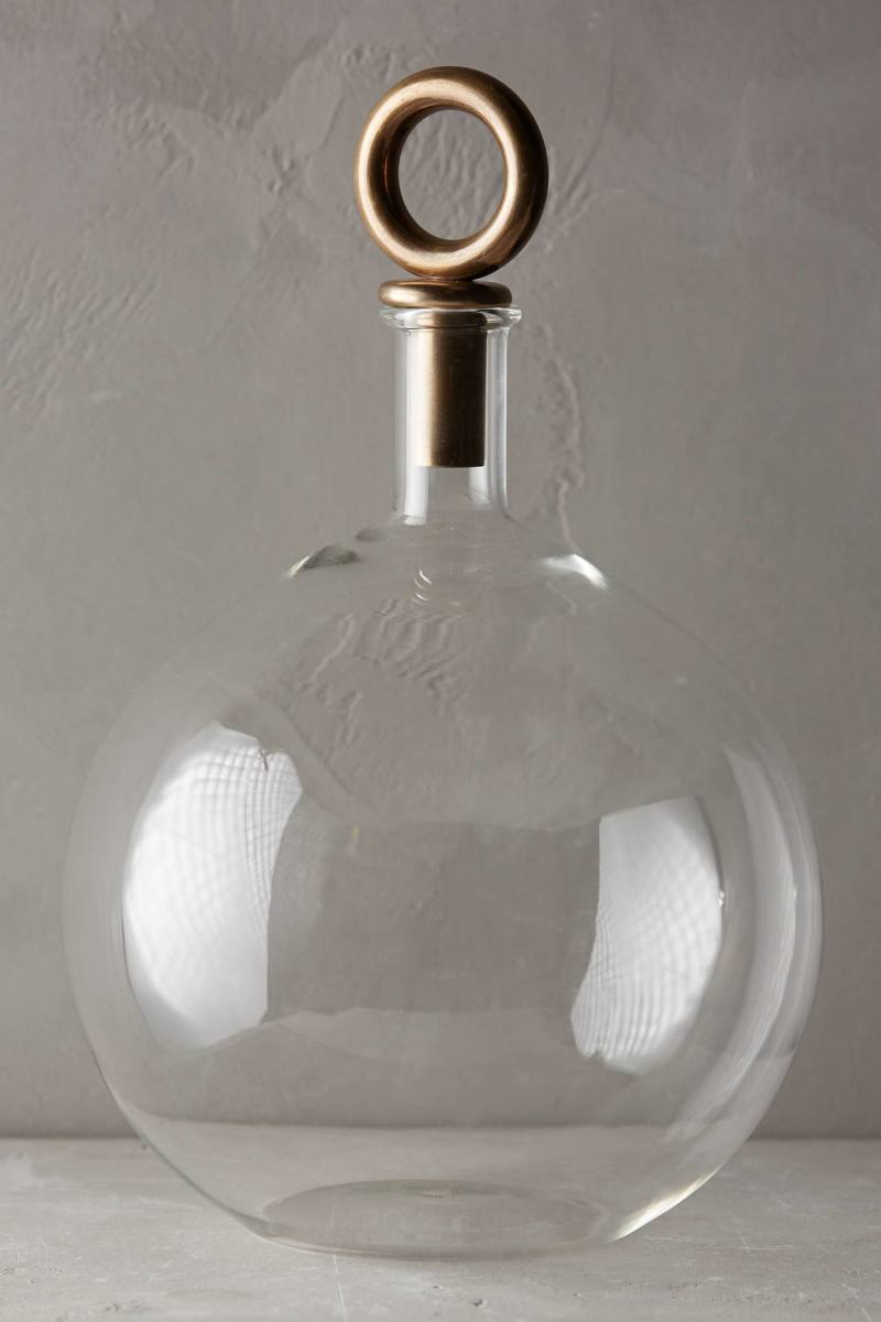 brass capped decanter round
