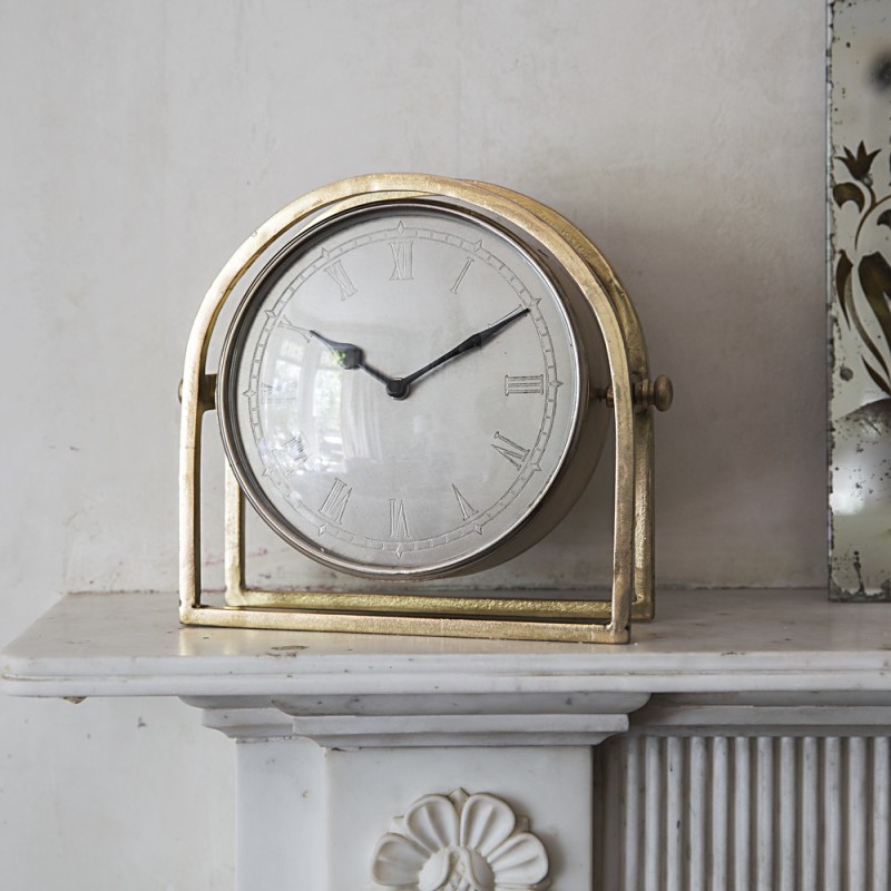 brass clock from atkin and thyme
