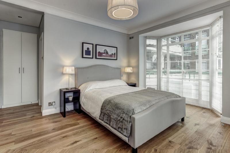 grey bedroom wooden floor