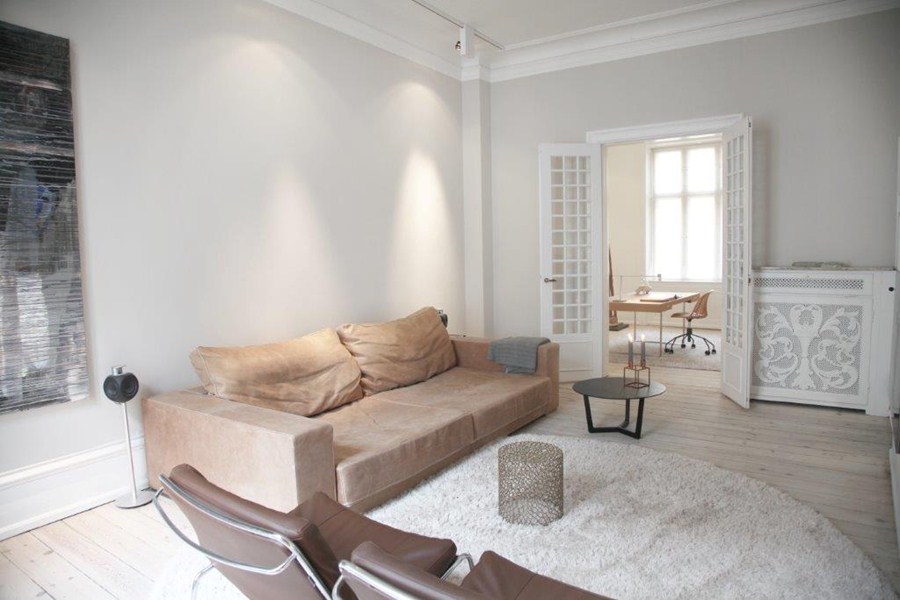 white sitting room in denmark