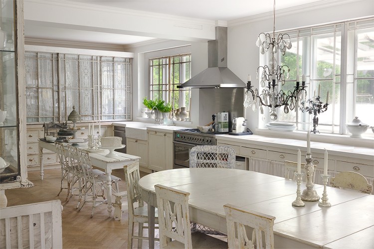 rustic white kitchen - Mad About The House