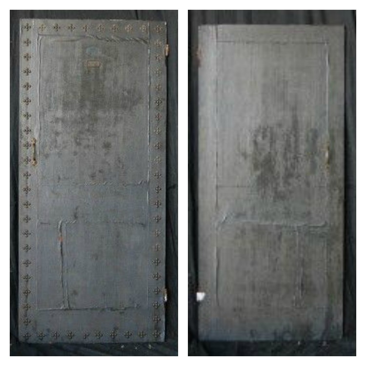 salvage leather door