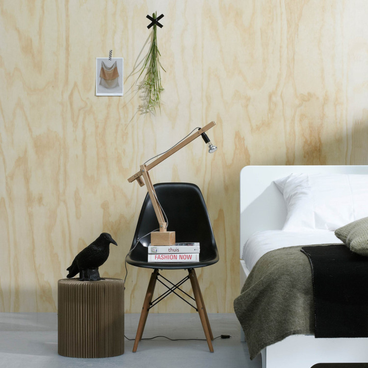 wooden angled task lamp from kukka