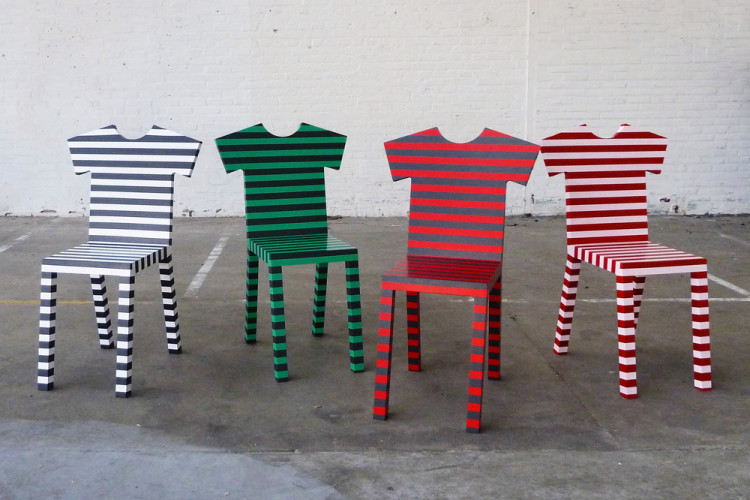 stripy t shirt chairs