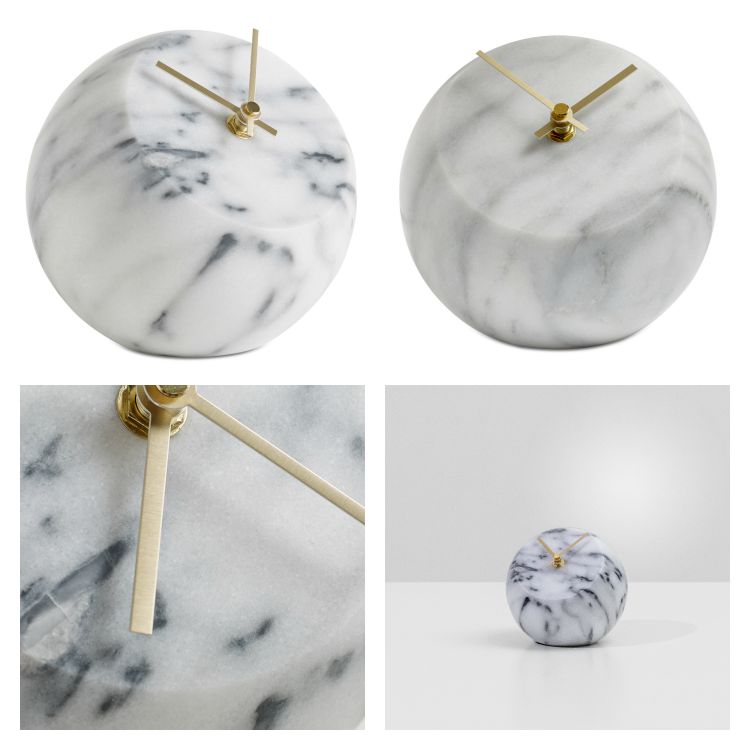 marble clock from bo concept